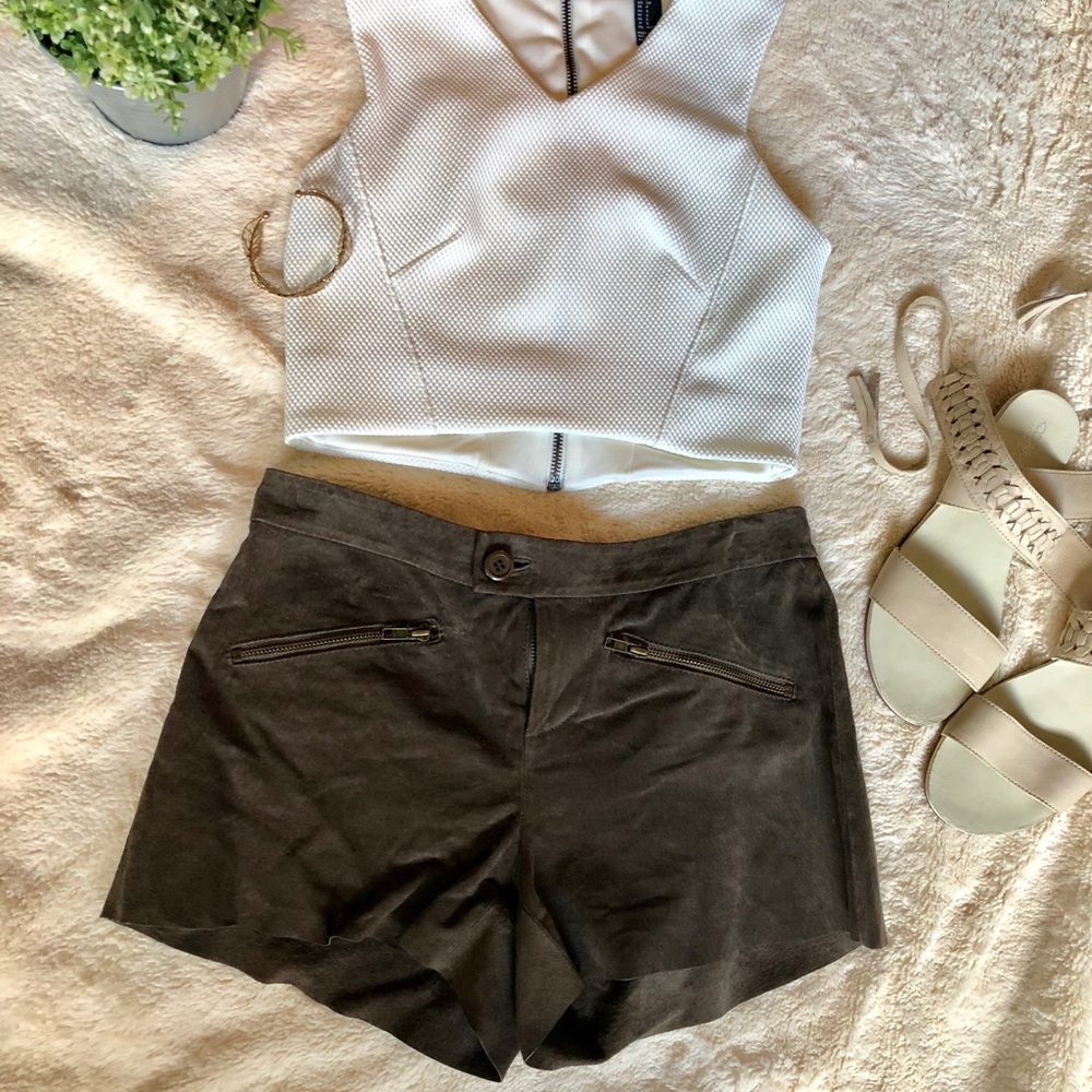 BB DAKOTA Leather Shorts Size 0
